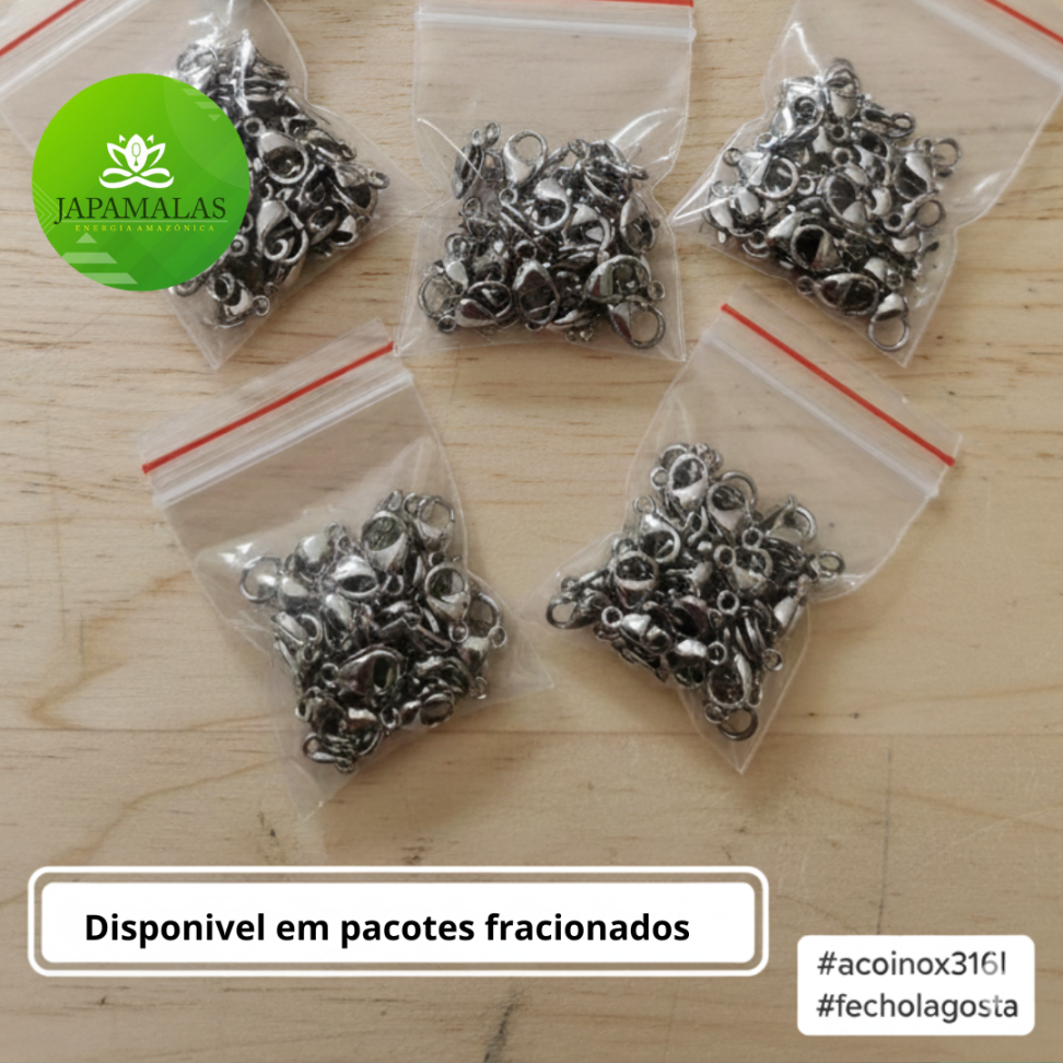 FECHO LAGOSTA 10 MM /100% AÇO INOXIDAVEL316L - #2