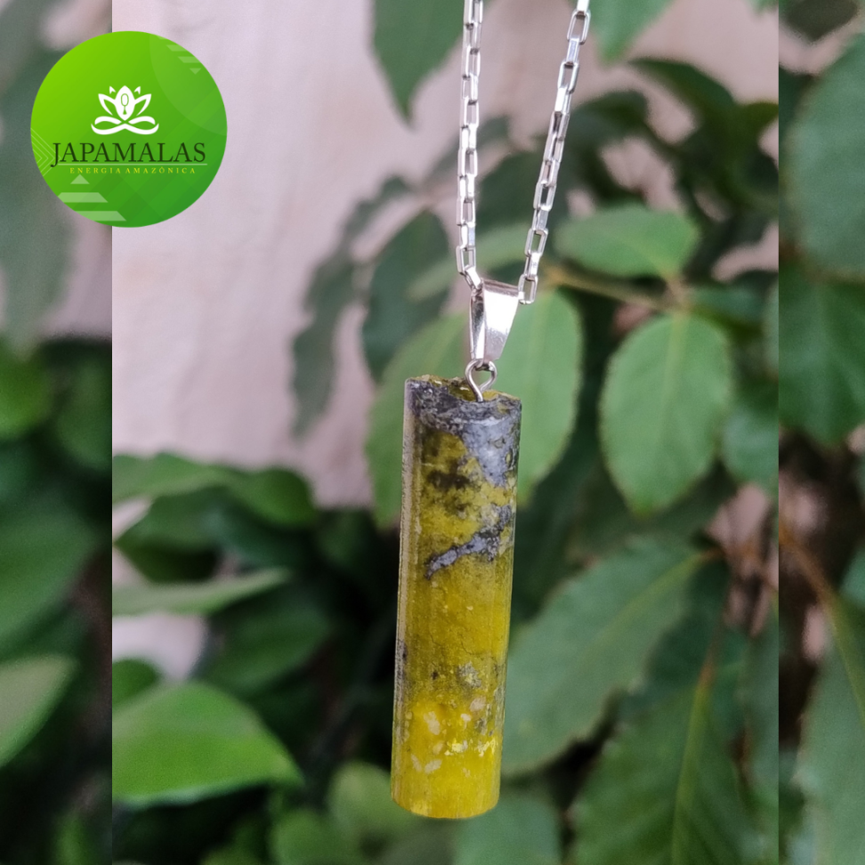 COLARES 100% EM AÇO COM PEDRAS  POLIDAS NATURAIS - #20