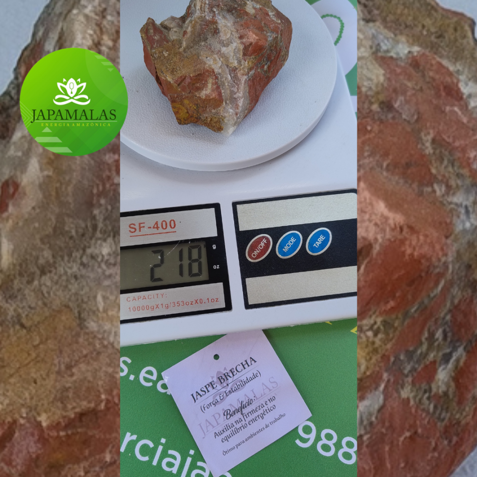 Jaspe Brecha Bruto Natural – Força e Estabilidade em uma Peça Única (218g)