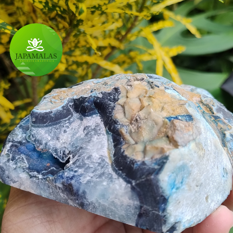 Pedra Decorativa Geodo de Ágata Azul - #6