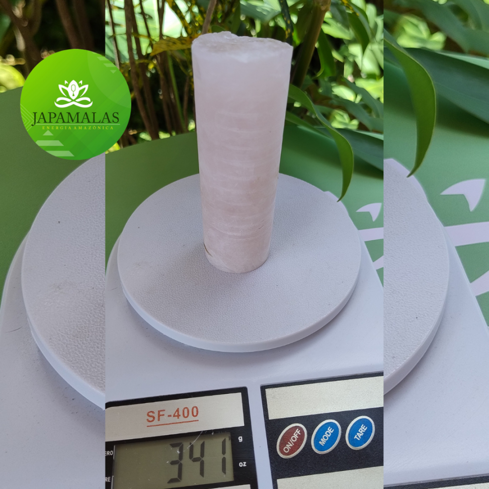Cilindro de Quartzo Rosa Natural – Testemunho de Sondagem Geológica (341g) - #3