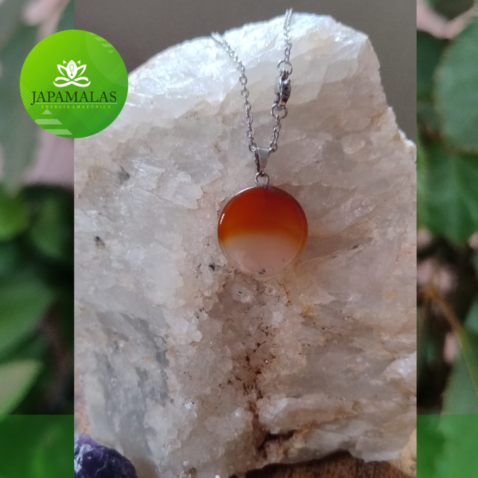 COLARES 100% EM AÇO COM PEDRAS  POLIDAS NATURAIS - #29