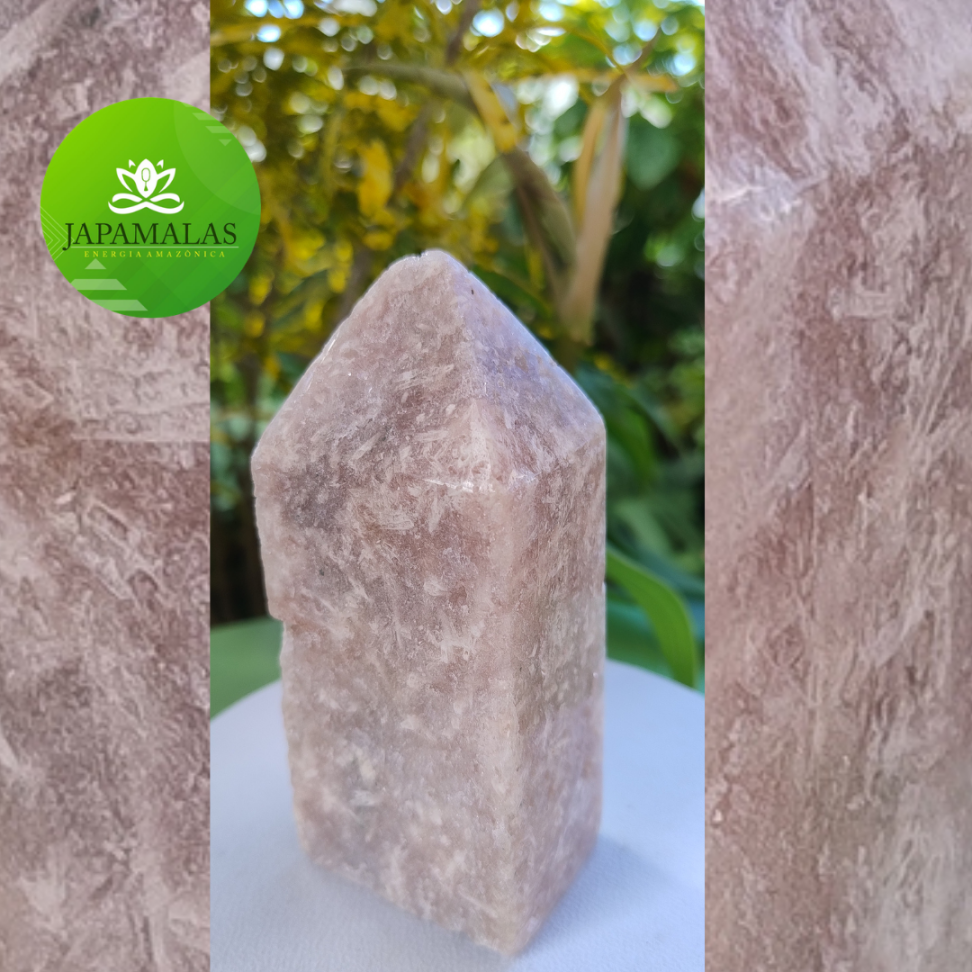 Obelisco Gerador de Quartzo Rosa Natural – Peça Exclusiva (389g)