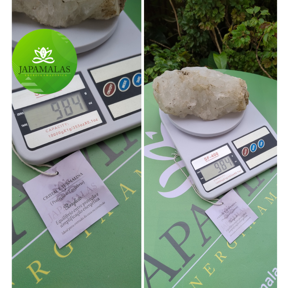 Pedra Decorativa Quartzo com Turmalina Negra