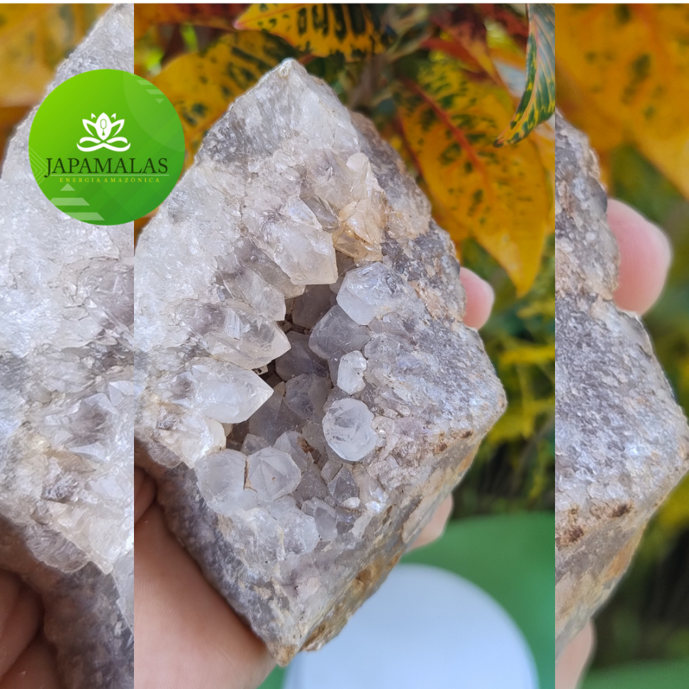 Drusa de Quartzo Hialino Bruto Natural – Força Cristalina em Peça Única (467g) - #5