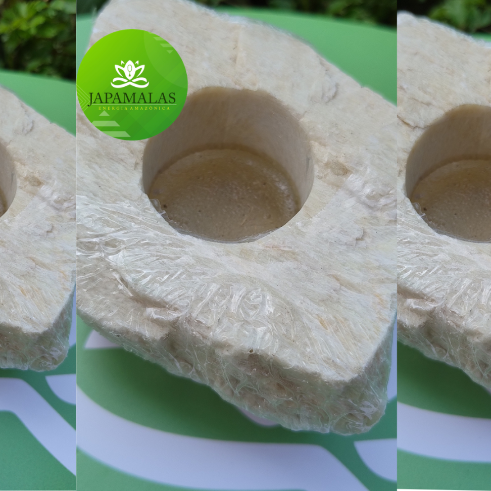 Porta-Velas em Feldspato Bruto Natural (1236g) - #4