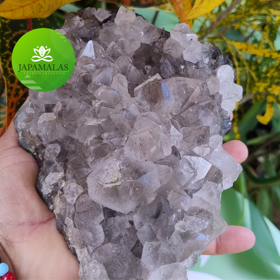 Grande Drusa de Quartzo Fumê Natural – Peça Monumental de Coleção e Decoração 1.598g