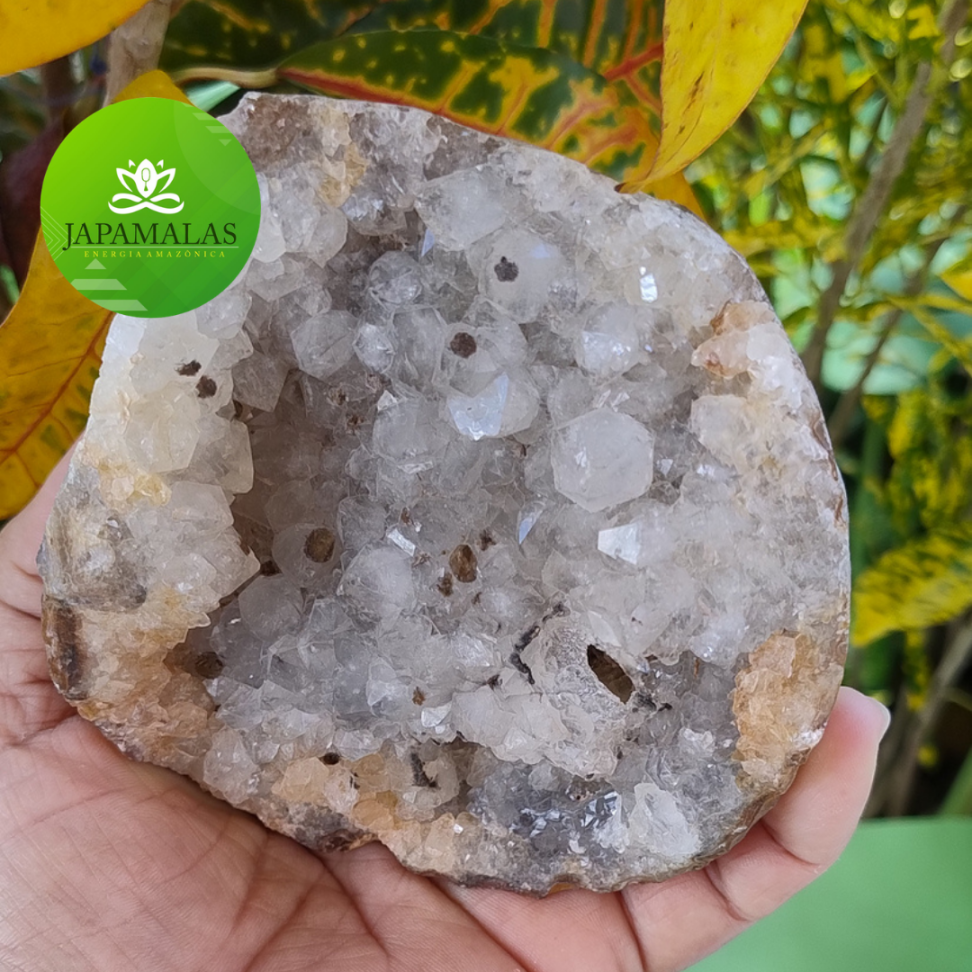 Geodo Natural de Ágata com Cristalização de Quartzo - #4