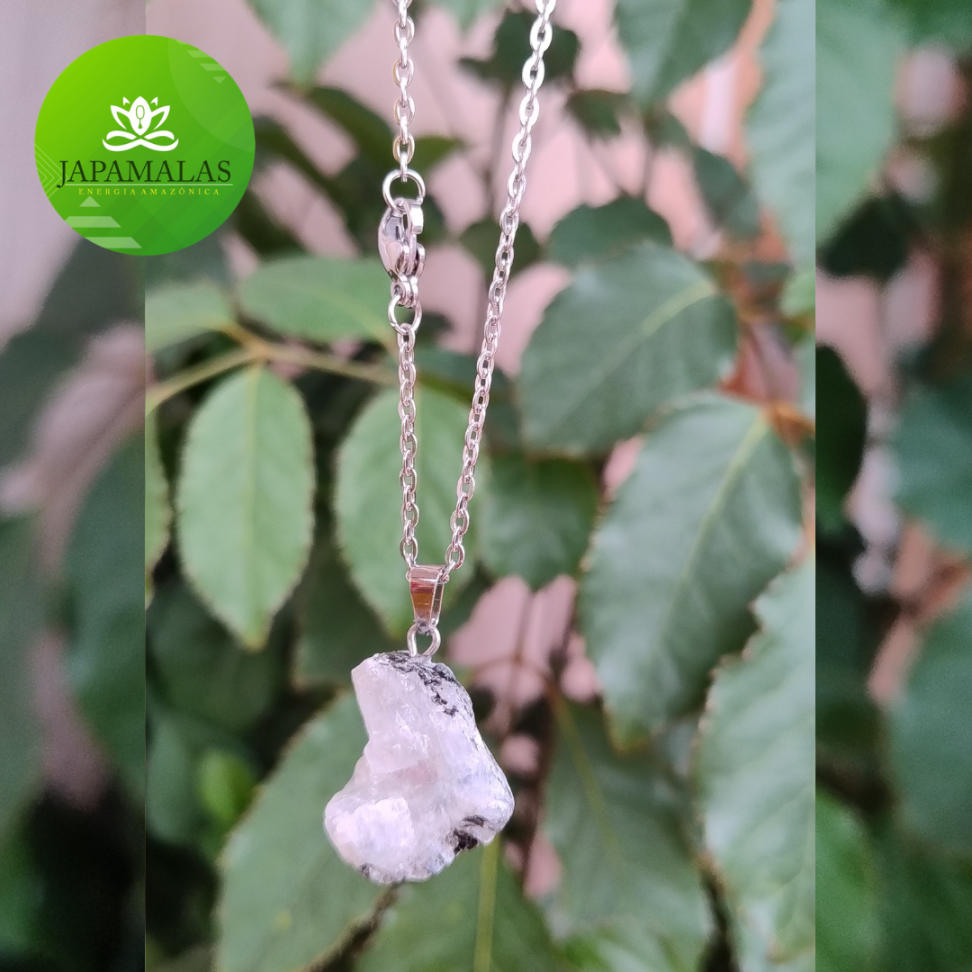 COLARES 100% EM AÇO COM PEDRAS  BRUTAS NATURAIS  ( Drusas e Geodos ) - #16