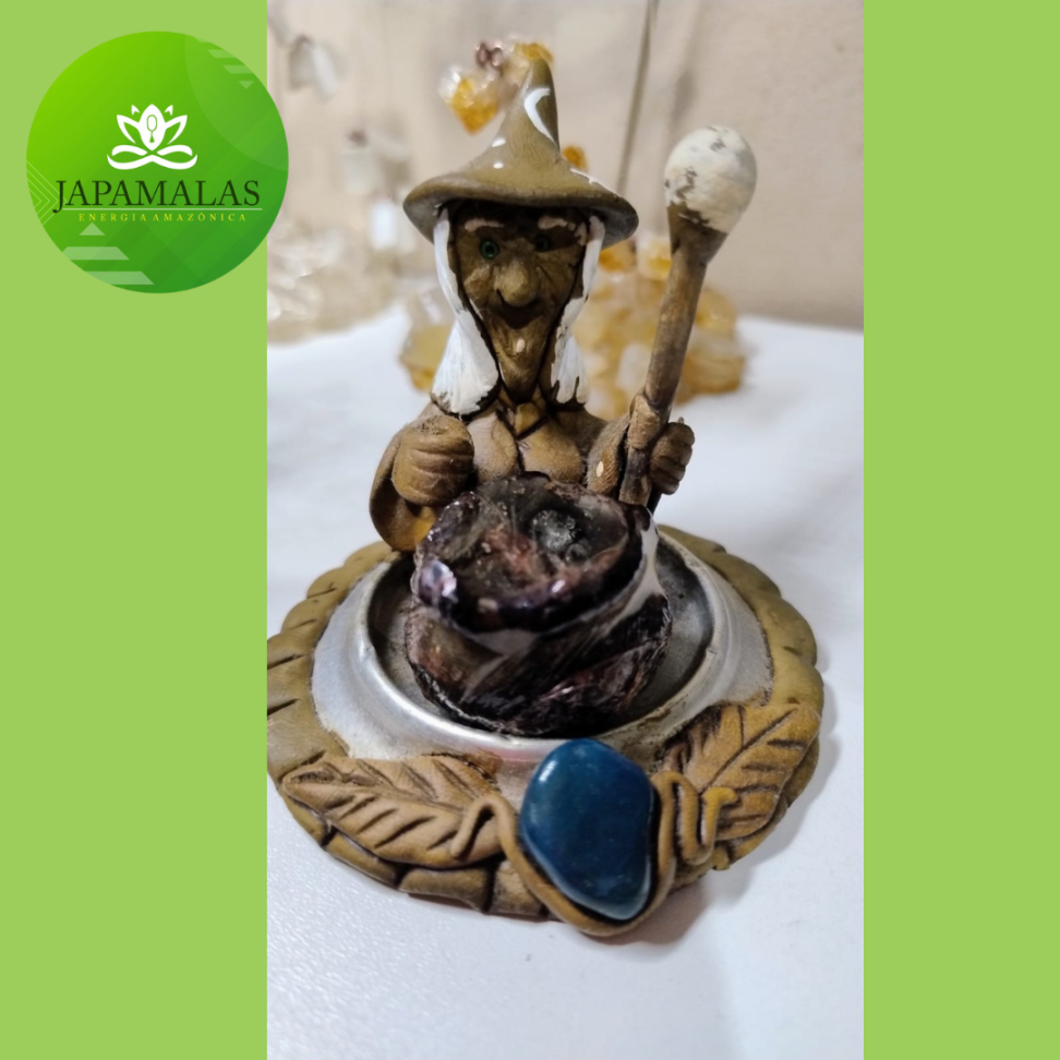 Bruxa do Caldeirão com Ágata Natural e Porta-Incenso - #2