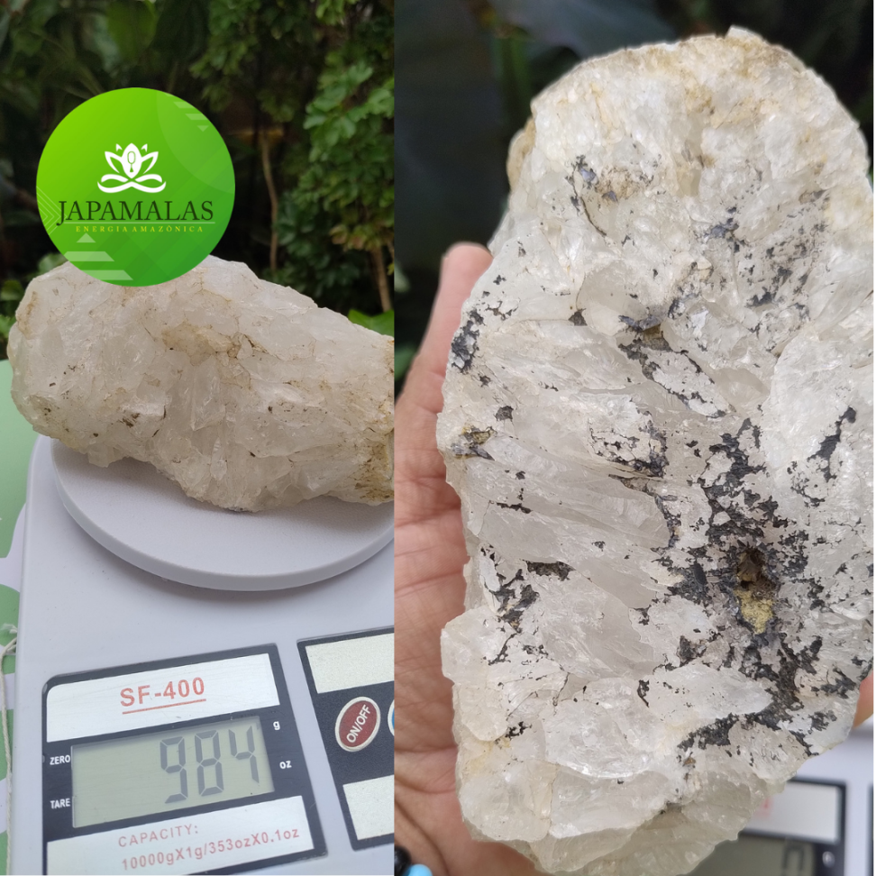 Pedra Decorativa Quartzo com Turmalina Negra - #5