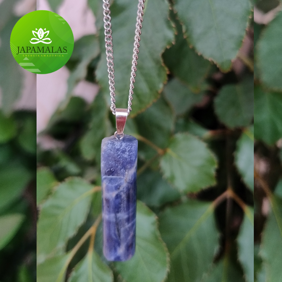 COLARES 100% EM AÇO COM PEDRAS  POLIDAS NATURAIS - #19