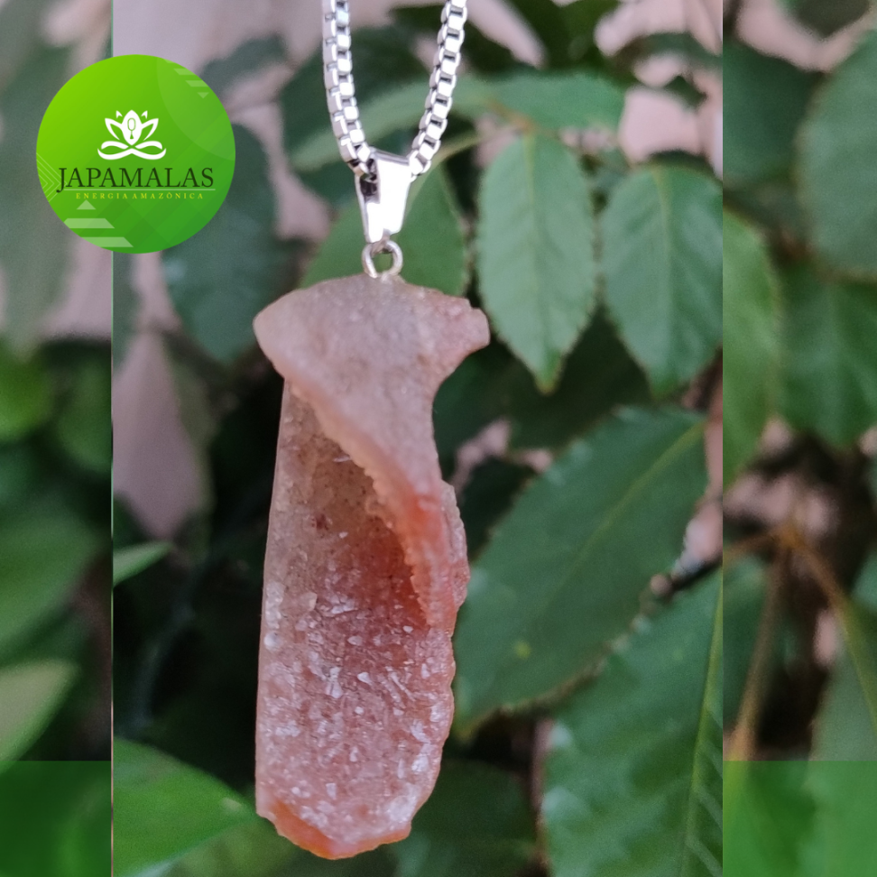 COLARES 100% EM AÇO COM PEDRAS  BRUTAS NATURAIS  ( Drusas e Geodos ) - #40