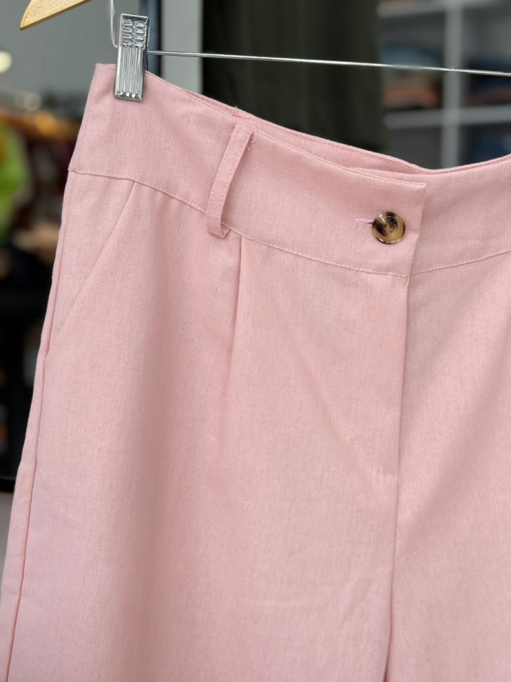 Bermuda linho - Rosa - #3