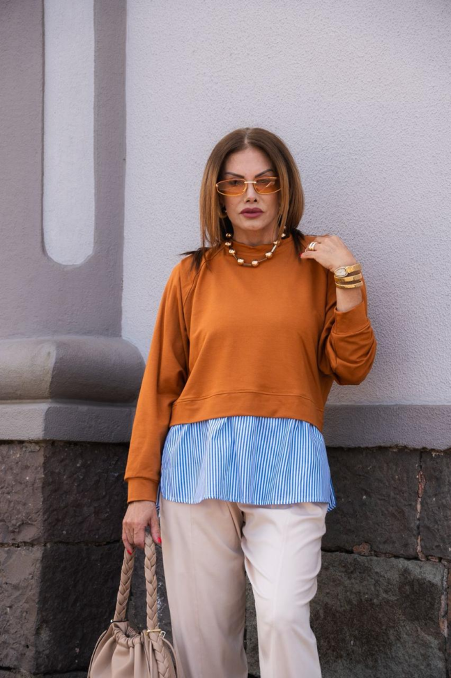 Blusa com detalhe camisa - #4