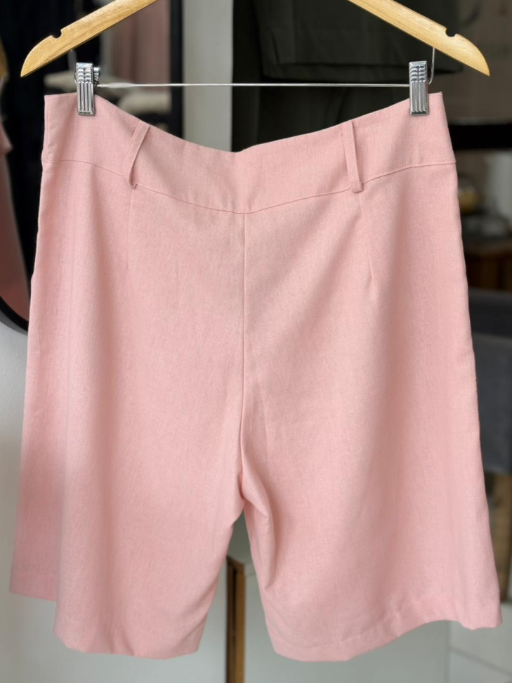 Bermuda linho - Rosa - #2