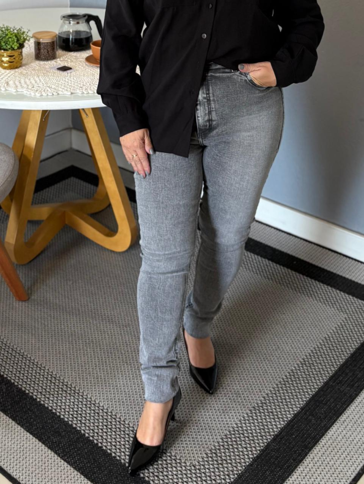 Skinny Cintura Alta Desfiada - #2