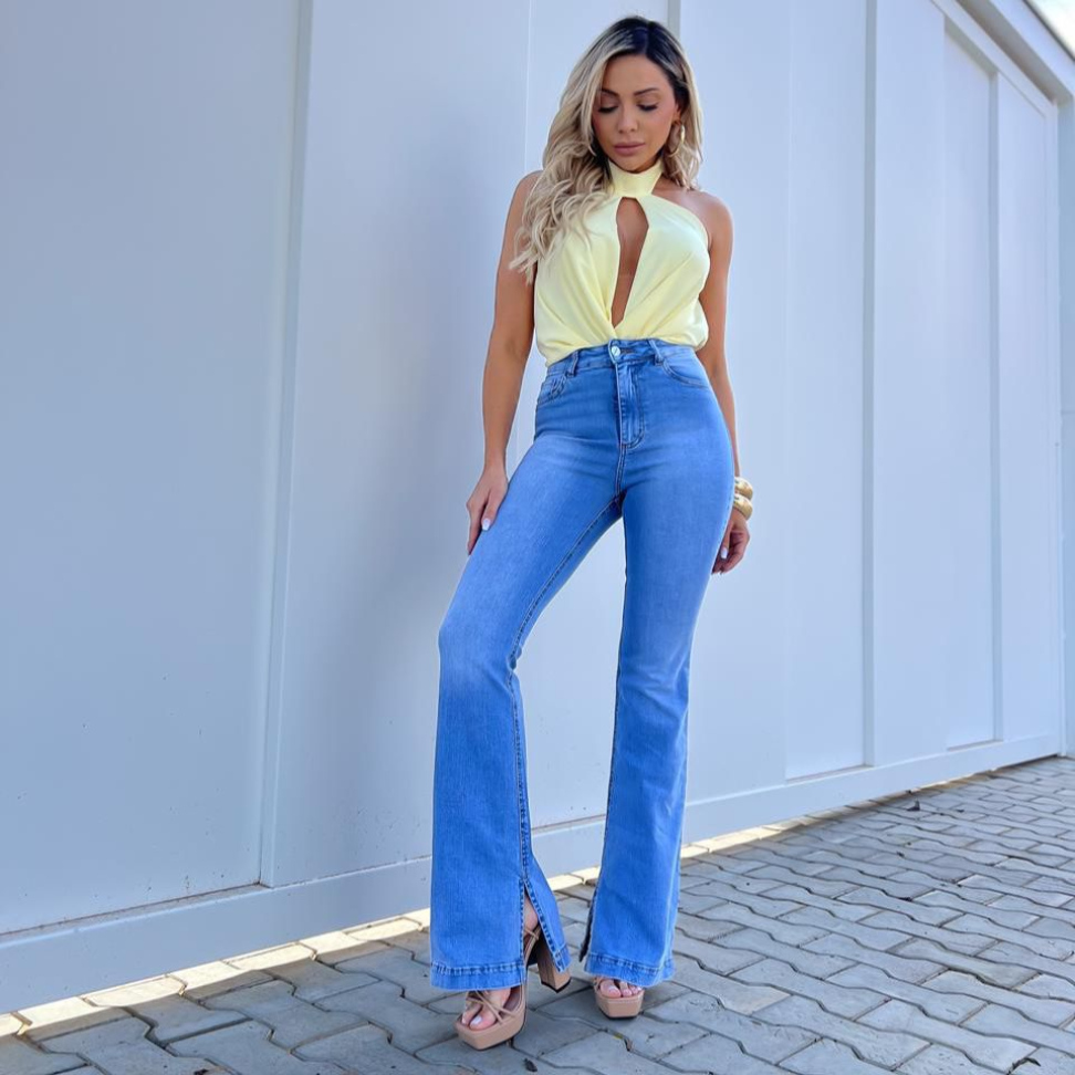 Calça flare clara - #3