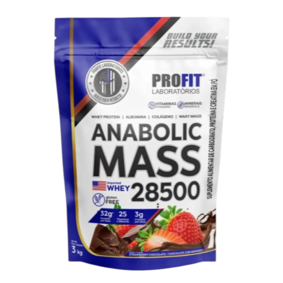 Hipercalórico Anabolic Mass 28500 - 3kg - Profit Labs