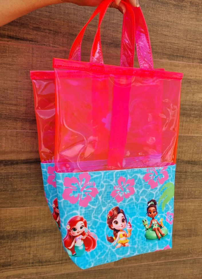 ★Bolsa praia Neon + personalização -Tamanho 30x25 - #2