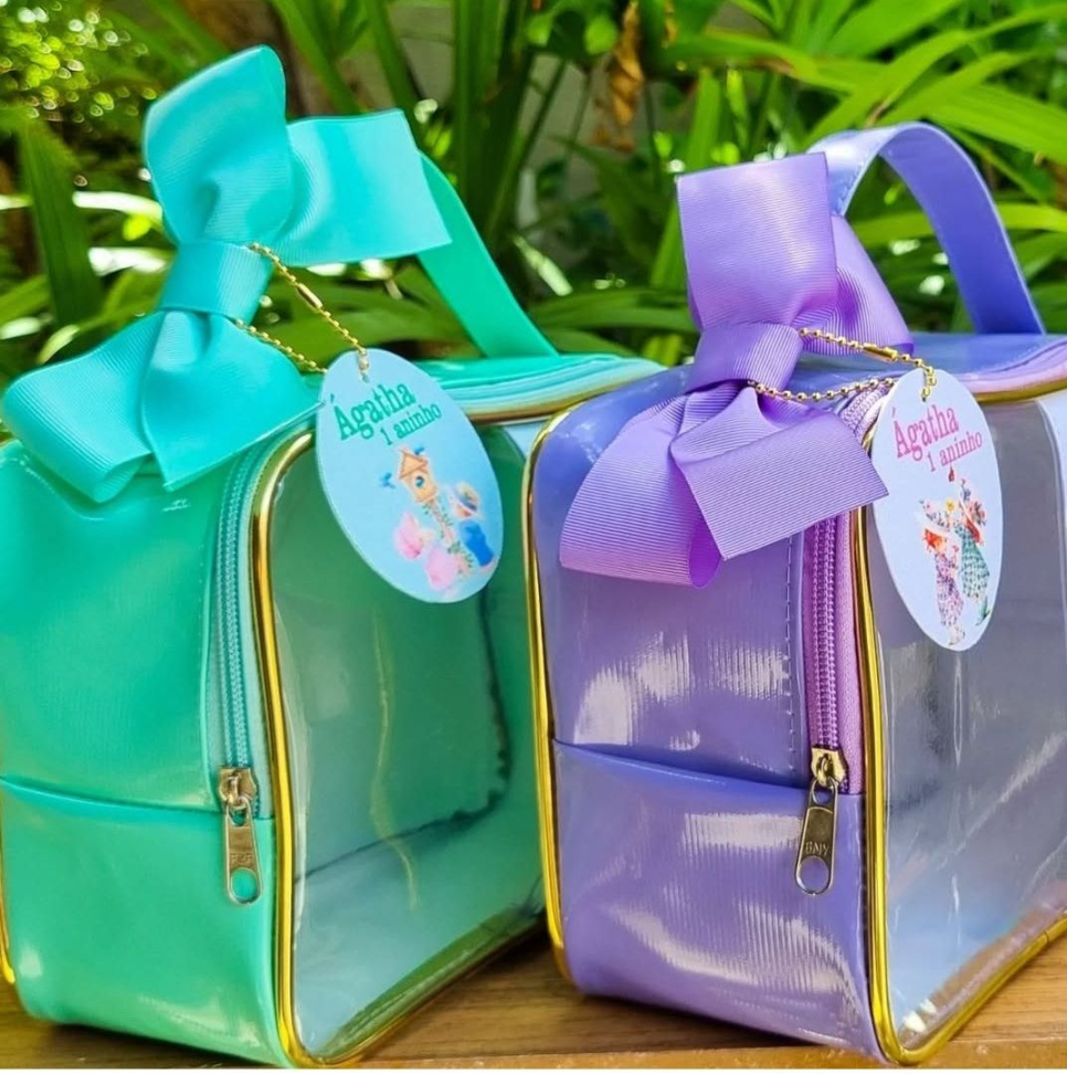 ★Bolsa de mão maletinha luxo + friso dourado - Tamanho: (22x15) - #2