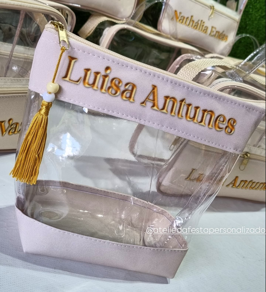 ★Necessaire com visor cristal- Tamanho:(15x24) - #1