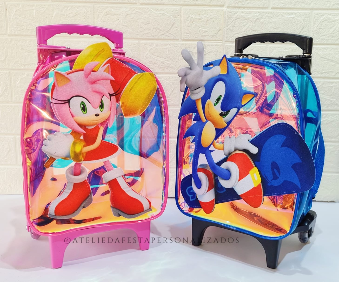 ★Mochila de rodinha - 📏 Medidas: Altura: 29cm Largura: 25cm Profundidade: 14cm - #3