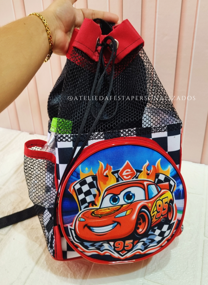 ★Mochila saco com telinha + bolso frontal - Tamanho 20x20x33 - #2