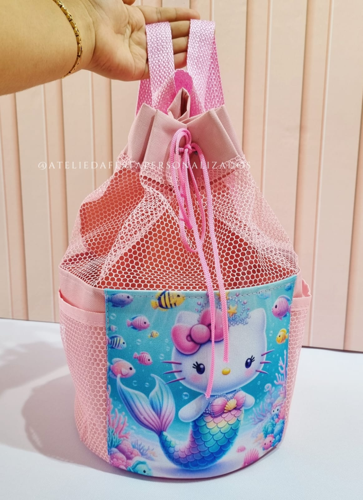 ★Mochila saco com telinha - Tamanho 20x20x33 - #4