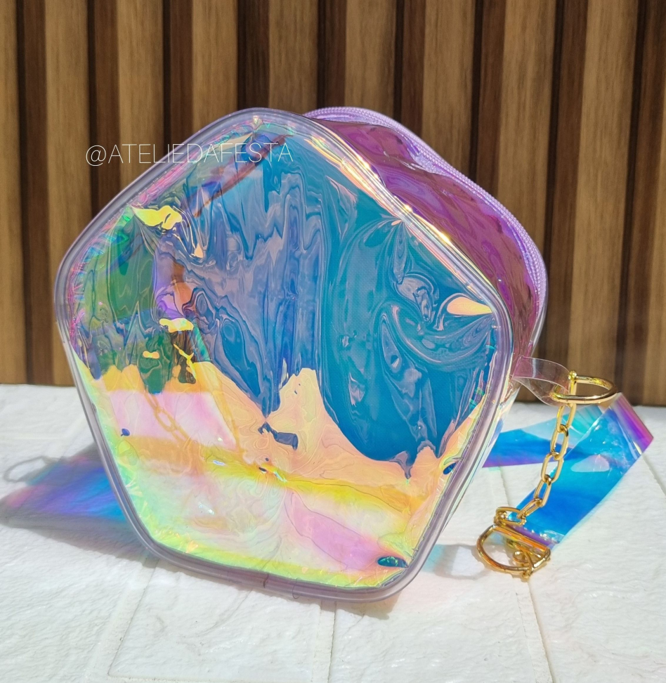 ★Bolsa concha luxo holográfica  - Tamanho: (20X20) - #2