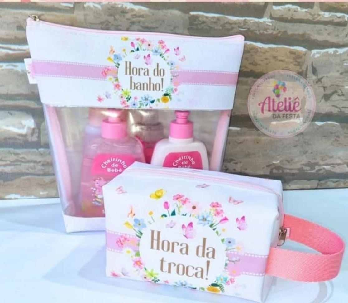 ★Kit higiene - Saquinho: 26 altura 19 largura - Nescesser: 18 largura 10 altura - #2