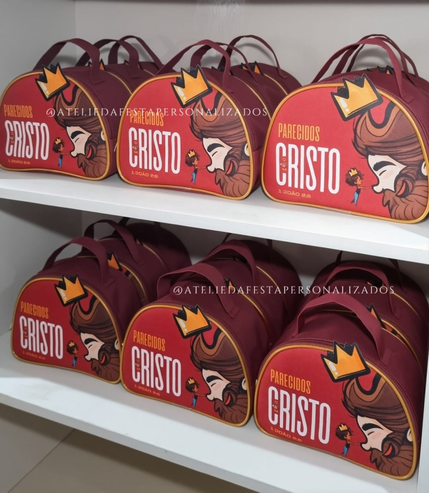 ★Bolsa de mão meia lua 3D + friso dourado - Tamanho: (17x22) - #2