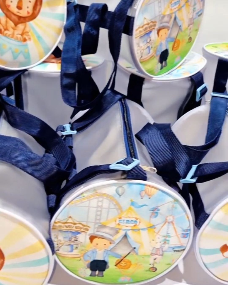 ★Bolsa Baú redonda- Tamanho:(18x18x18) - #1