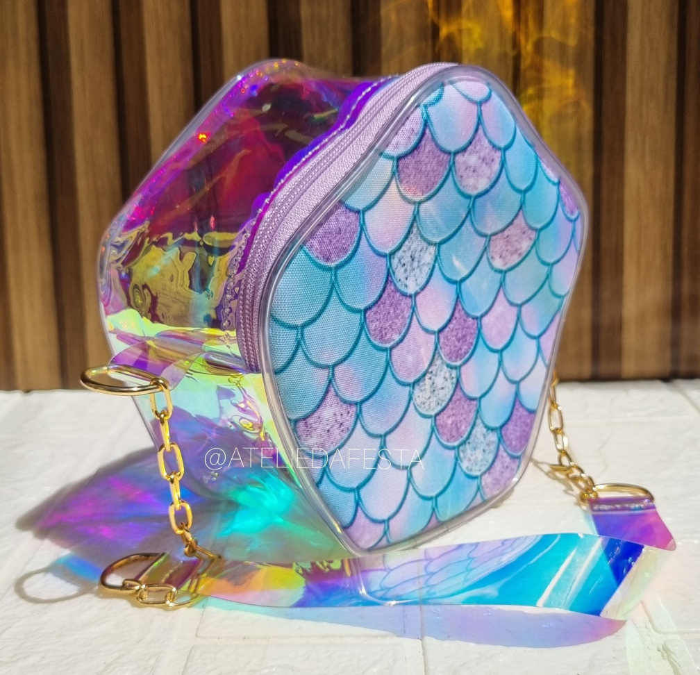 ★Bolsa concha luxo holográfica  - Tamanho: (20X20) - #3