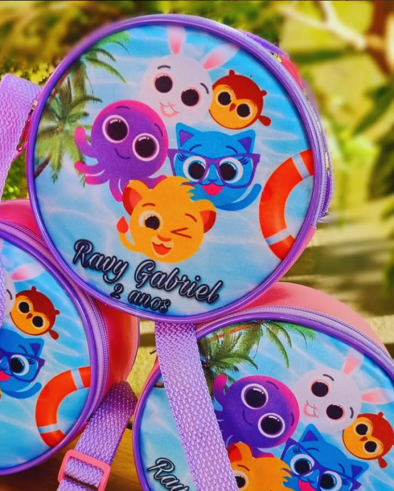 ★Bolsa redonda com alça de ombro - tamanho 16x16x10 - #1