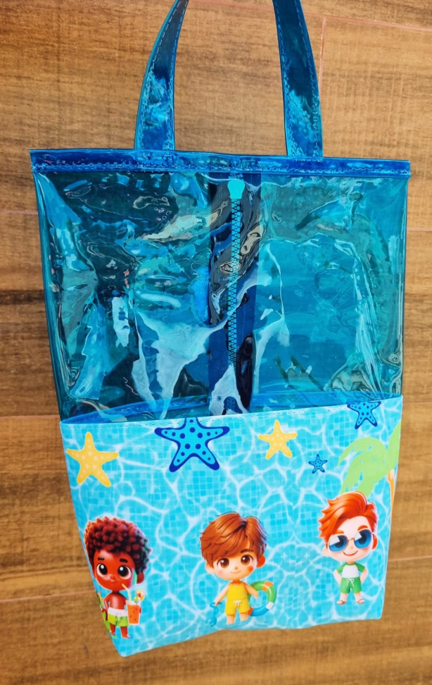 ★Bolsa praia Neon + personalização -Tamanho 30x25 - #3