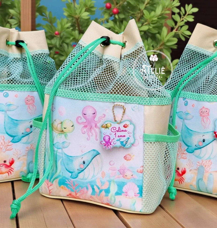 ★Mochila saco com telinha - Tamanho 20x20x33 - #10