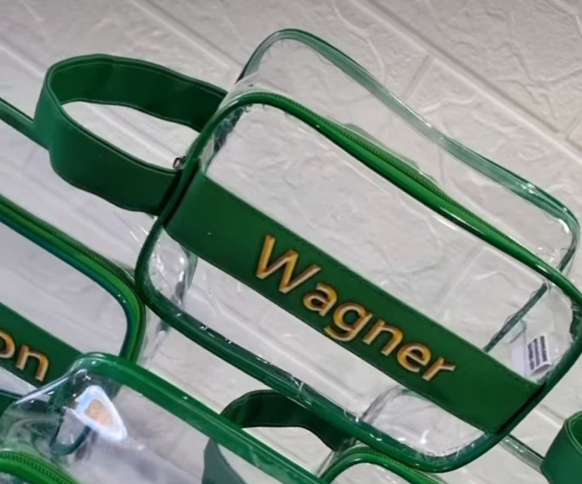 ★Necessaire cristal com faixa - Tamanho 15x22 - #1