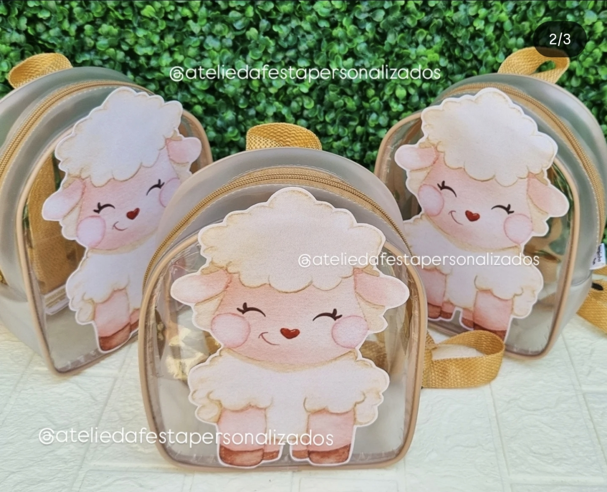 ★ Mochila 3D - Plástico Cristal / Fosco -Tamanho (M) - #6