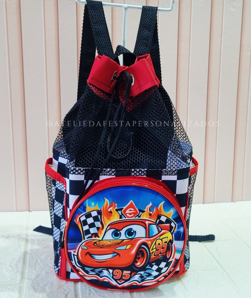★Mochila saco com telinha + bolso frontal - Tamanho 20x20x33 - #3