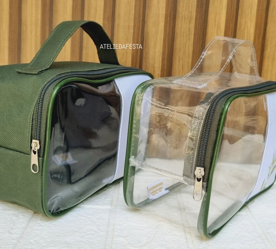 ★Bolsa de mão cristal e nylon -Tamanho 22x15 - #2