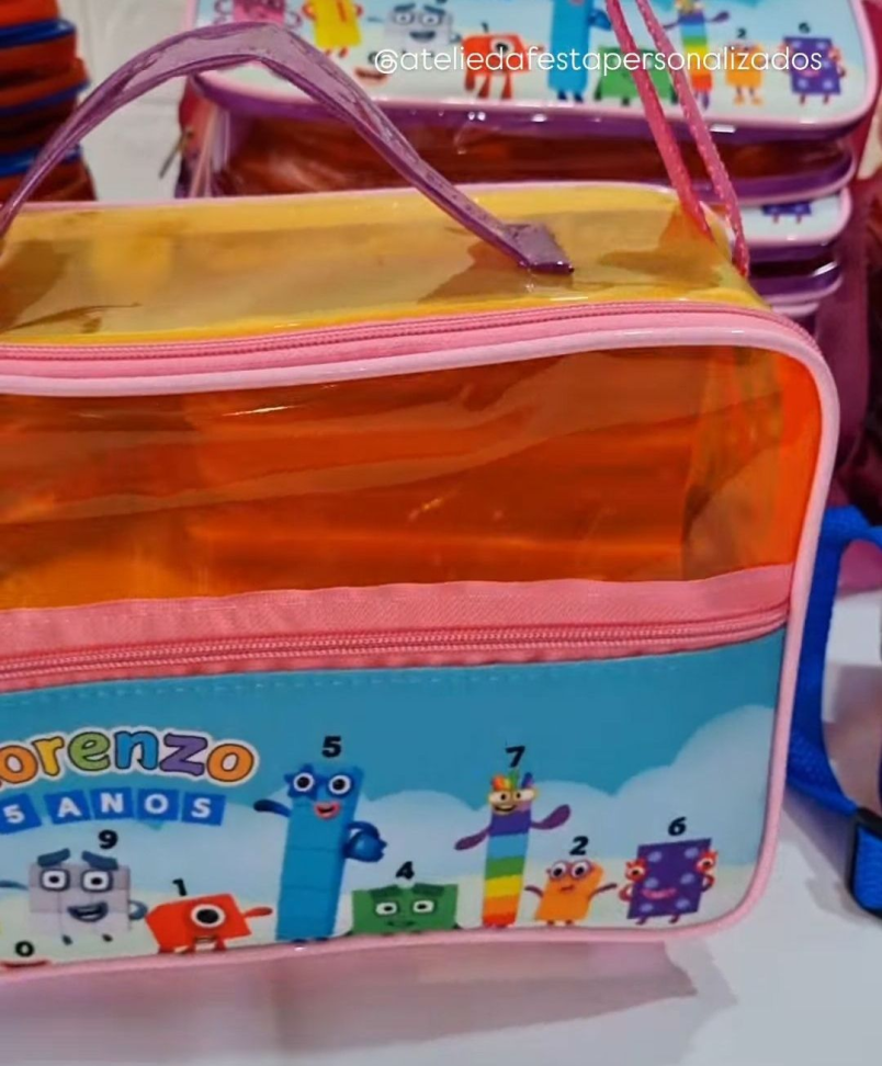 ★Maleta neon com bolso personalizado - Tamanho 25x19x11 - #2