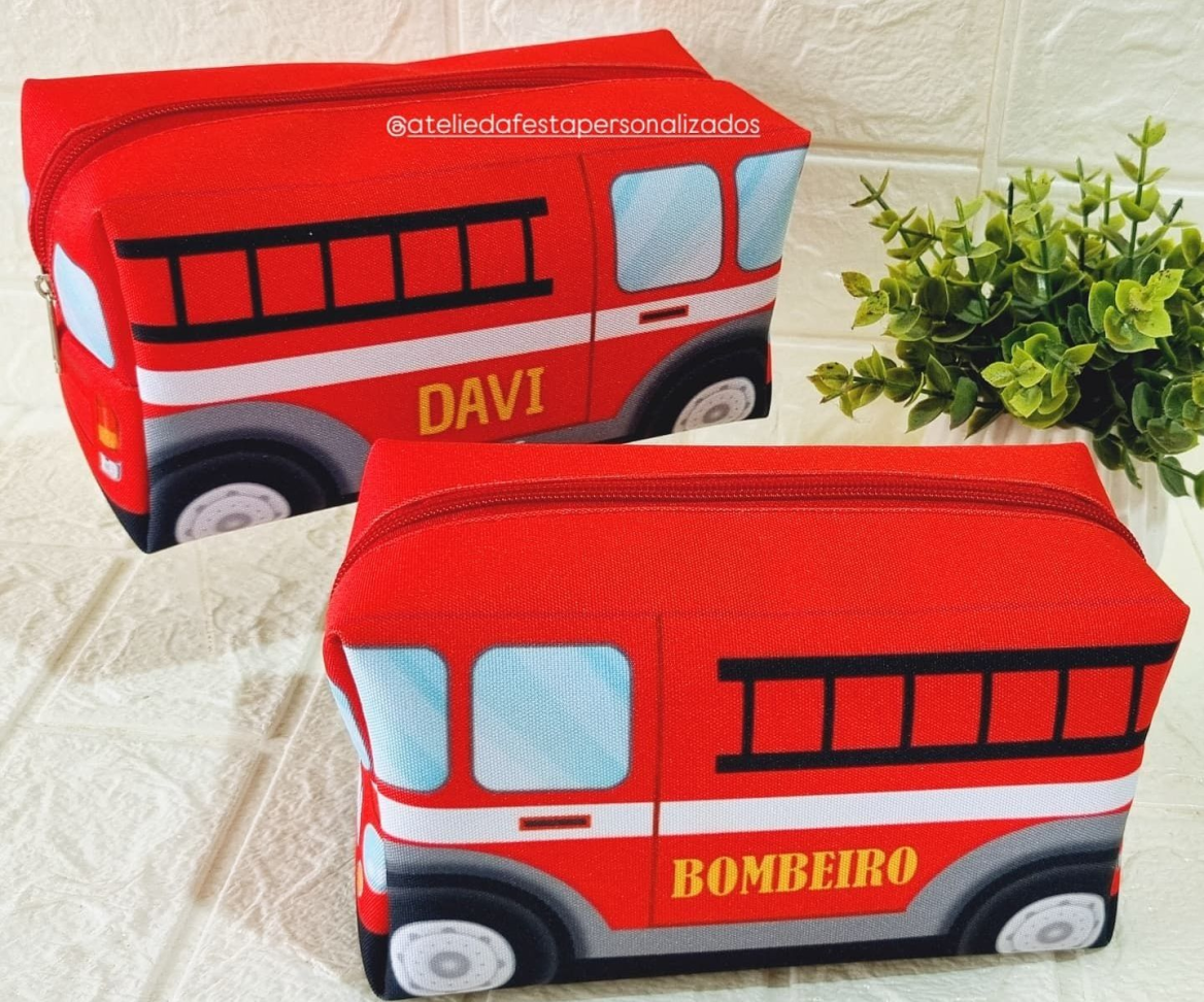 ★Necessaire Box Bombeiro - Tamanho 20x11x9 - #1