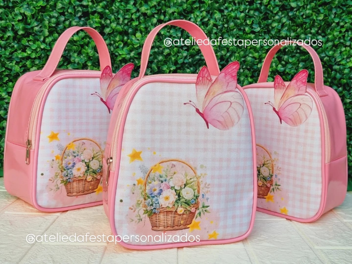 ★Bolsa de mão com aplicação 3D - Tamanho: (17x20x10) - #5