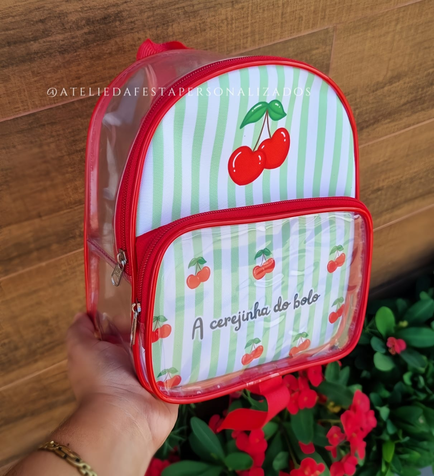 ★Mochila Cristal com bolso Tamanho (M) - #3