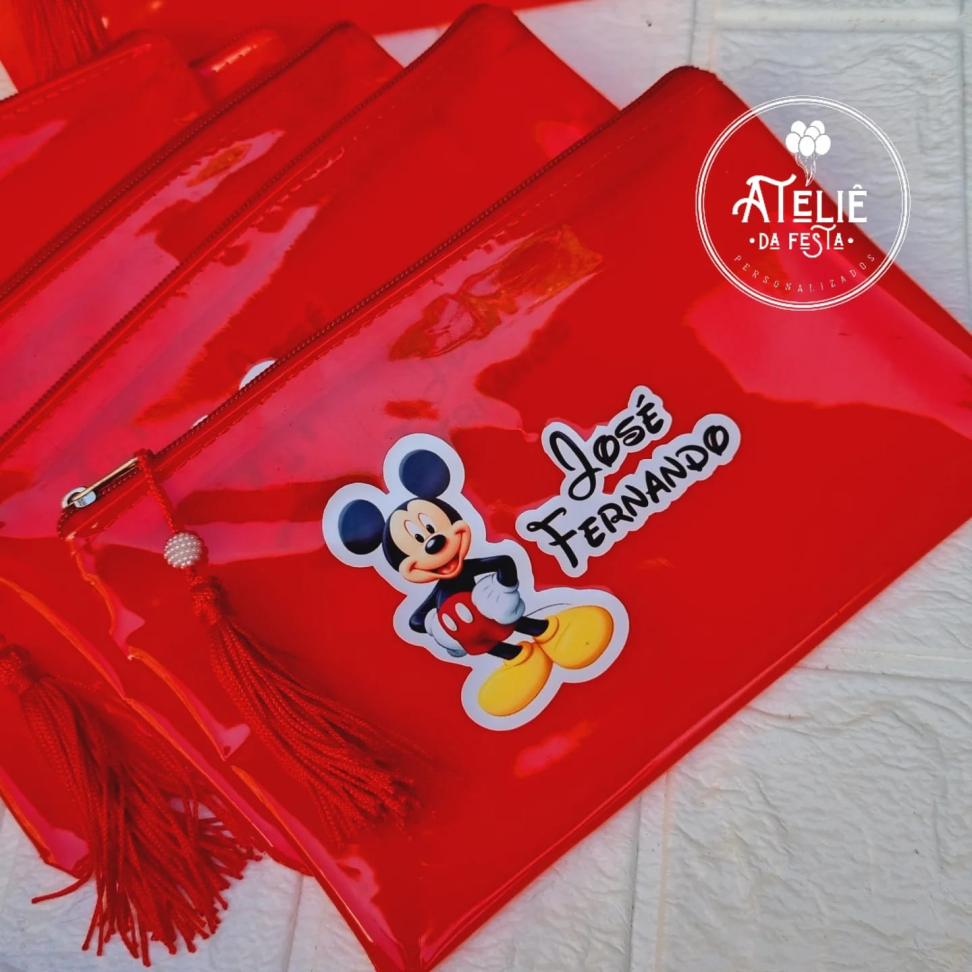 ★Necessaire Neon com nome holográfico - Tamanho 20x13 - #4