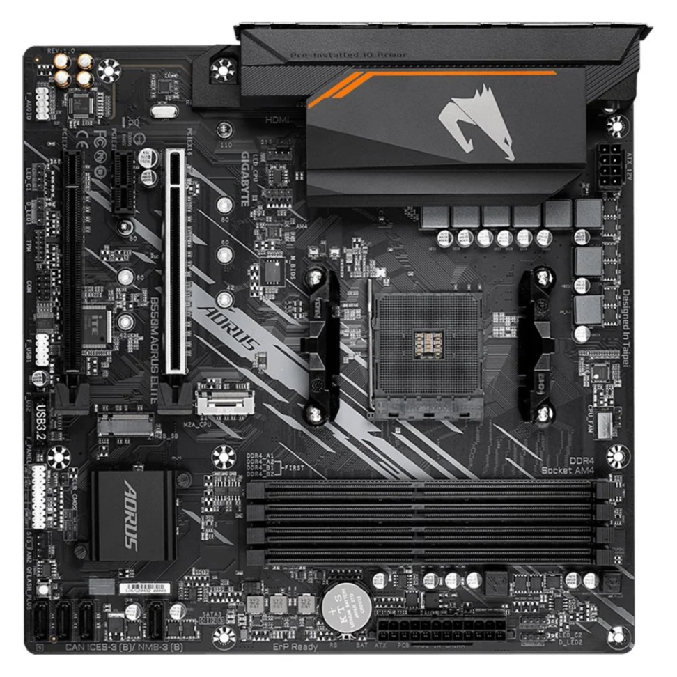 Placa-Mãe B550M Aorus Elite Rev. 1.3, AMD AM4, Micro ATX, DDR4 - Gigabyte