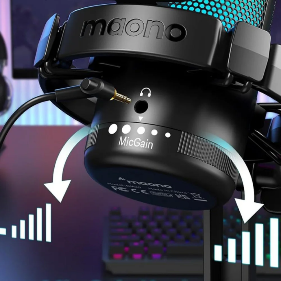 Microfone Gamer Maono Com Suporte, RGB - DGM20 PRETO - #4