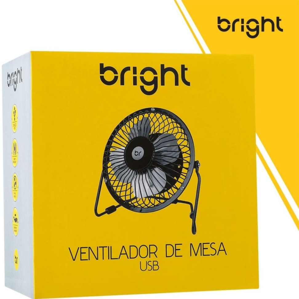 Ventilador De Mesa USB Preto - Bright - #3