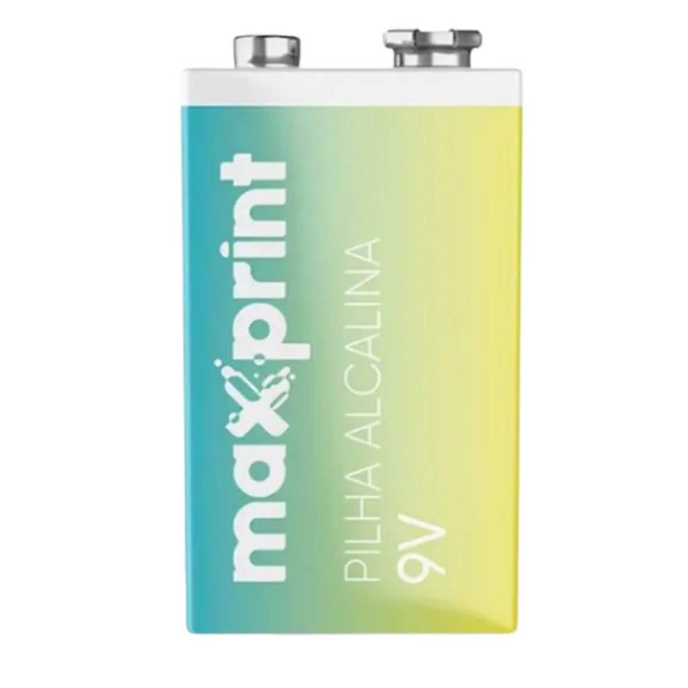 Pilha Bateria 9V Alcalina - Maxprint